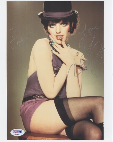 LIZA MINNELLI HAND SIGNED 8x10 COLOR PHOTO     SEXY CABARET     TO JOHN      PSA Cover