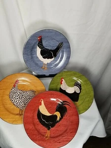 4 Brandon House Country Quartet 8.25" Rooster Plates Designed By Warren Kimble - Picture 1 of 7