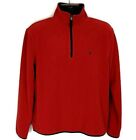 Nautica Mens sz S Sweater Jacket Red 1/4 Zip Fleece Long Sleeve Pullover