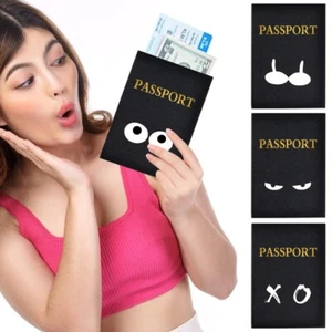 New Printed Personalised Passport Holder Protector Cover Wallet Leather - Picture 1 of 28