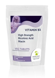 Vitamin B3 16mg Nicotinic Acid Niacin 120 Veg Tablets Pills - Picture 1 of 2