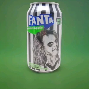 Beetlejuice Fanta Haunted Spiced Apple Soda Pop 12oz Dose Michael Keaton Rare - Bild 1 von 2