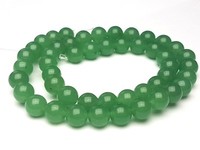 Natürlicher Aventurin Quarz Perlen rund Kugel grün 8 mm Strang 39 cm/ca. 48 Stck