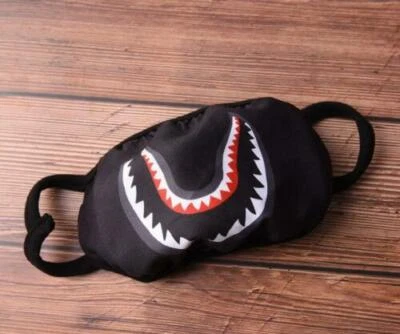 Camo Shark Mouth Fashion Cotton Masks Half Face Mouth Mask Cover - Image 1 of 4
