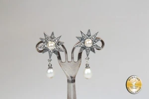 Orecchini; Argento Sterling,Perline,Strass,Stelle - Foto 1 di 6
