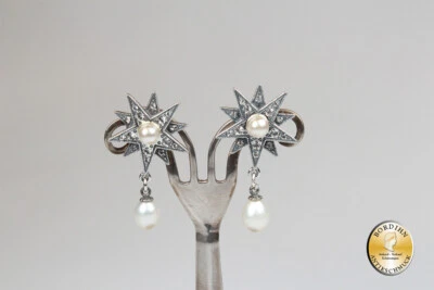 Orecchini; Argento Sterling,Perline,Strass,Stelle - Immagine 1 di 4