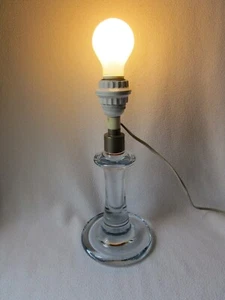 Holmegaard Denmark Lampenfuß Claridge Glas eisblau Design Michael Bang 31cm hoch - Picture 1 of 16