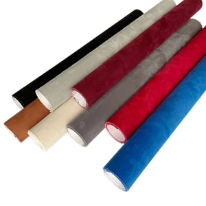 36€/m² Selbstklebend Mikrofaser stoff folie Wildleder Optik Stretch Weinrot - Bild 1 von 3