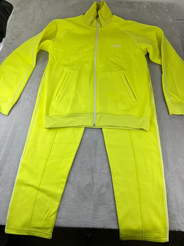 SET TUTA KENZO PARIS TAGLIA M pantaloni e giacca neon elasticizzata made in Portugal