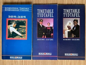 Lot of 16 different South African Airways timetables 1991-2001 timetable - Picture 1 of 5