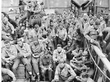 Photo Poster US Army Landing ship 1944 D-DAY prayer service 