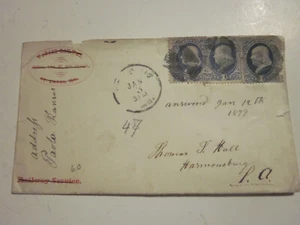 US COVER 1879 ST. LOUIS MISSOURI TO HAMMONSBURG PENNSYLVANIA SCOTT 156 X 3 - Picture 1 of 3