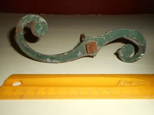 Antique Wrought Iron Shutter Dog S-Scroll Holdbacks 6 3/4" SINGLE 1 Replacement  - Picture 1 of 9