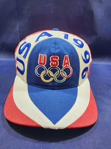 Vintage USA Olympic Games Hat 1996 Arch Olympic Rings Logo Snapback Olympic Cap - Picture 1 of 12