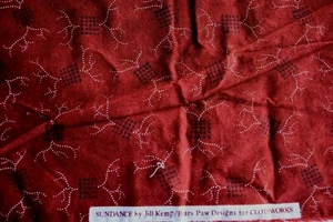 SUNDANCE PRINT BEARS PAW DESIGNS 100% COTTON FABRIC 35X42 INCHES    - Picture 1 of 2