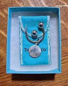 Tiffany & Co. Schlüsselanhänger Sterlingsilber NEU Vintage mit Scheibe Anhänger  - Bild 1 von 2