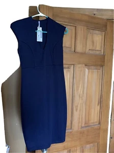 Womans Dress Short Sleeve Navy Blue - Picture 1 of 4