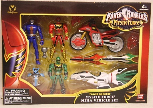 Power Rangers Mystic Force Mega Vehicle Set Мотоцикл Синий Чужой Криобот Зеленый - Изображение 1 из 1