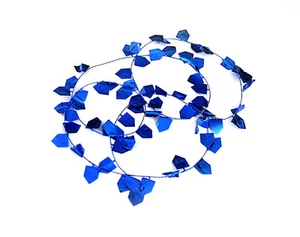  Hanukkah Decoration, Shiny Foil  Blue Dreidels Wired Garland, 9 Feet  Length * - Picture 1 of 2