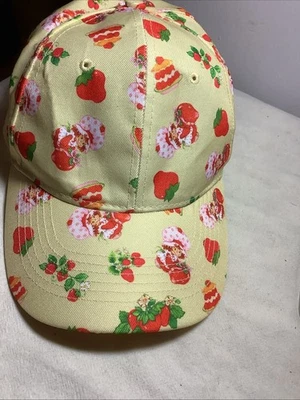 Strawberry Shortcake  Baseball Cap - Multicolor Print On Yellow,  NWOT - Image 1 of 4