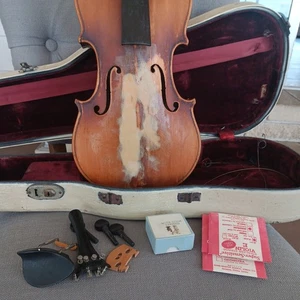 German Antonius Straduarius Cremona Faciebat 1710 violin & case -FOR REPAIR- - Picture 1 of 10