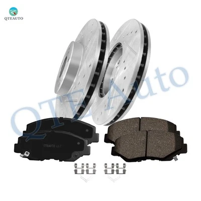 6 rotores de freno delanteros perforados 282 mm - pastillas de freno de cerámica para Honda Accord 2003-2017 Foto 1 de 4