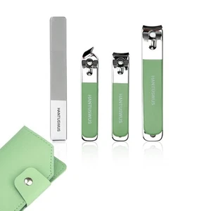 Stainless Steel Nail Clippers Set for Thick Nails - 4-Piece Heavy Duty Manicu... - Picture 1 of 7