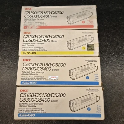 Oki C5100 / C5150 / C5200 / C5300 / C5400 Series Set of 4 KYCM Toner Cartridge - Image 1 of 4