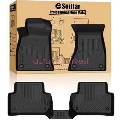 TPE Floor Mats Liner For 2017-2021 Audi A4 S4 A4 Allroad Front-Rear All Weather - Image 1 of 4