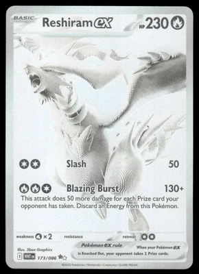 Pokemon TCG SV: White Flare #173/086 Reshiram ex NM - Image 1 of 2
