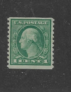 US Scott # 443, 1 cent green, George W, 1914, XF, scv. $40 - Picture 1 of 1