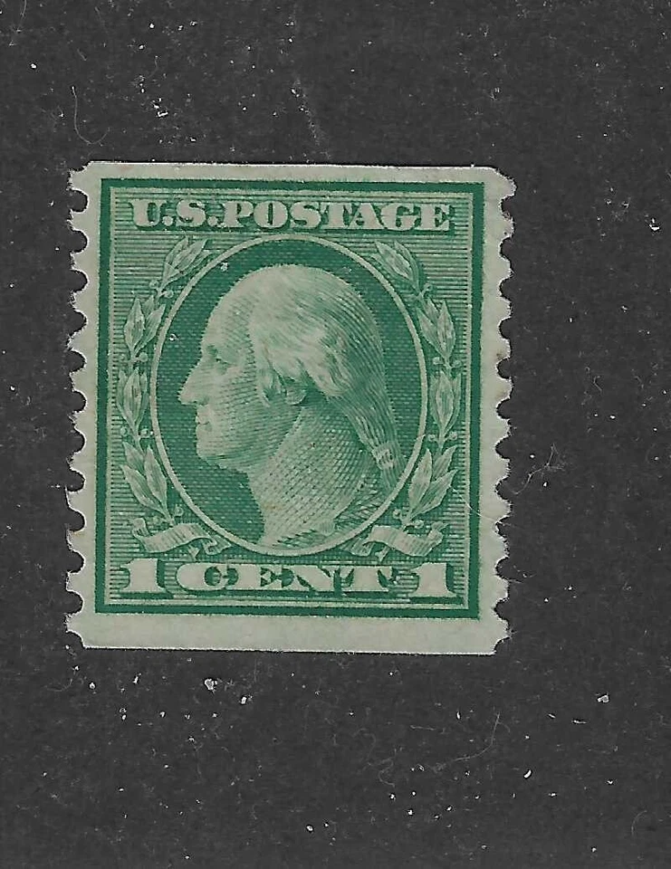 US Scott # 443, 1 cent green, George W, 1914, XF, scv. $40 - Image 1 of 1