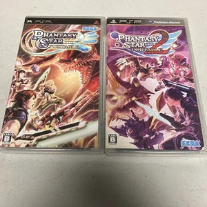 Lot of 2 Phantasy Star Portable 1&2 PSP Japan Import US Seller - Picture 1 of 8