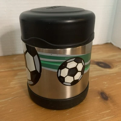 Soccer Thermos Food Jar 10 oz Kids Vacuum Insulated Stainless Steel - Image 1 of 4