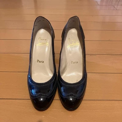 Christian Louboutin Tacones Borde Vieira Marrón Rojo Suela Bombas 36.5 UE Japón BUENOS Foto 1 de 4