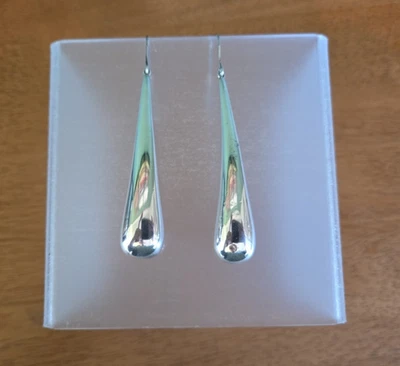 Sterling Silver 925 RLM Robert Lee Morris Modern Tear Drop 3" Long Earrings - Image 1 of 4