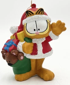 Vintage Kurt S Adler PAWS Garfield Santa Sack Gift Bag Holiday Ornament - Picture 1 of 3
