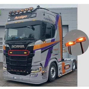 Outline Side Marker Lamp Light for Tamiya 1/14 RC Truck Scania 770s DIY Parts - Foto 1 di 13