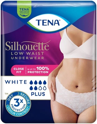 TENA Silhouette Lady Pants Normal Medium, White - Pack of 12