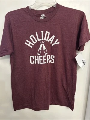 Camiseta Unisex Navidad 'Holiday Cheers' Talla M - Nueva Con Etiquetas Foto 1 de 2