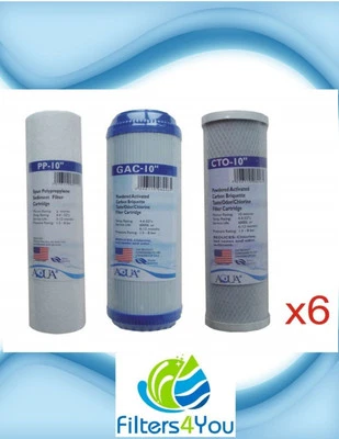 3 Years Supply (18 pcs) Universal Reverse Osmosis RO Replacement Set of 3 filter - Image 1 of 4