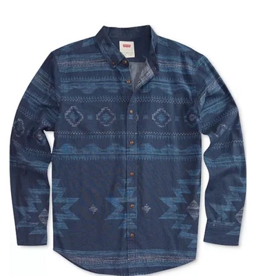Levis Shirt Mens Large Aztec Navajo Southwestern Blue Casual Cotton - Image 1 of 4