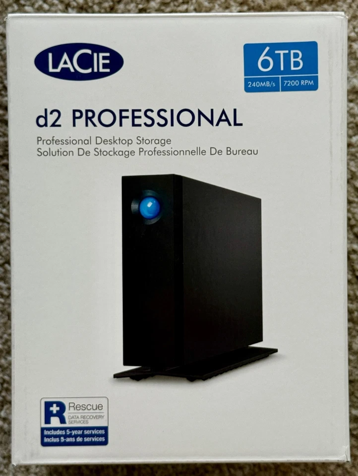 LaCie d2 Professional 6TB Gen 2 External Desktop Harddrive - Image 1 of 4
