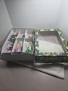 Antiguo Mundo Navidad CAJA De 6 Adornos Vidrio Soplado - Imagen 1 de 18