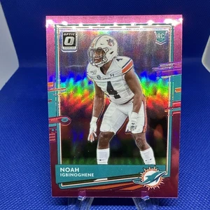 2020 Panini Donruss Optic Prizm Pink RC #111 Noah Igbinoghene Miami Dolphins - Picture 1 of 4