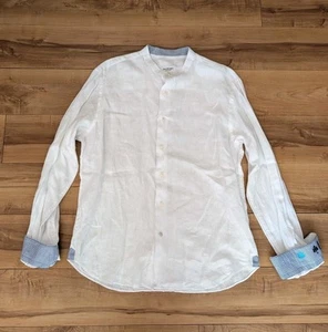 NeroSFumato Positano Made In Italy White 100% Linen Shirt Button Down Sz XL/ 46 - Picture 1 of 12