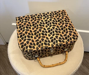 Vintage Lady Jayne Ltd Serengeti Aufbewahrung Make-up Box Bambusgriff Tiermotiv - Bild 1 von 9