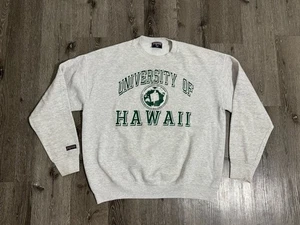 Vintage University Of Hawaii Sweatshirt Herren XL grau College Pullover Grafik 90er - Bild 1 von 11