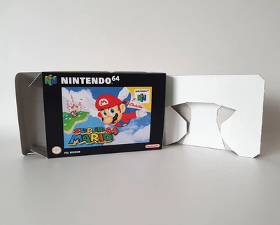 Super Mario 64 N64 Nintendo 64 PAL Hecho a mano Caja de repuesto vacía y bandeja - Imagen 1 de 4