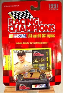 1997 Racing Champions Edition Collector Card GEOFF BODINE #7 QVC 1:64 NASCAR - Picture 1 of 6